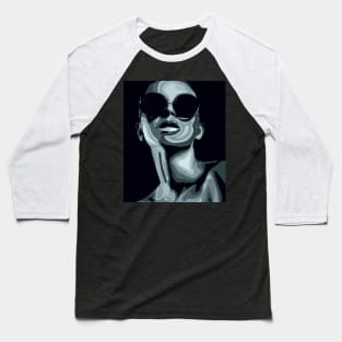 Unknown Stylish Girl in Sunglasses vector portrait Baseball T-Shirt